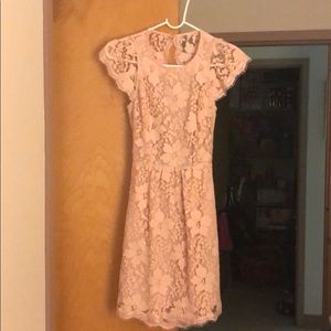 BCBG blush open back dress